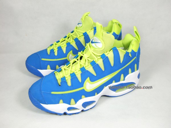 green and blue nikes