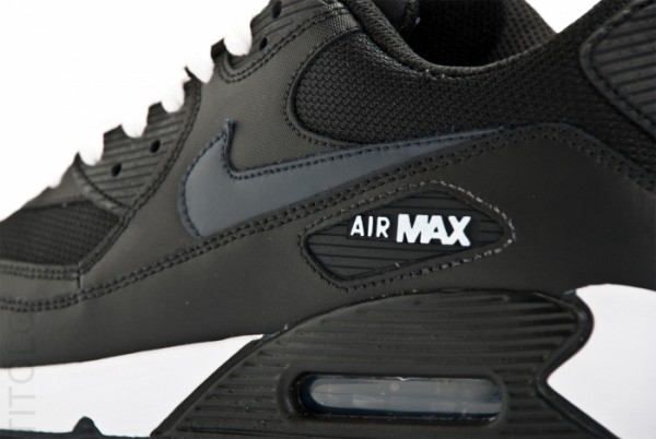 nike air max 90 black white leather