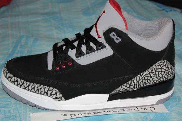 Air Jordan III (3) 'Black/Cement' Unreleased Nubuck Sample | SneakerFiles