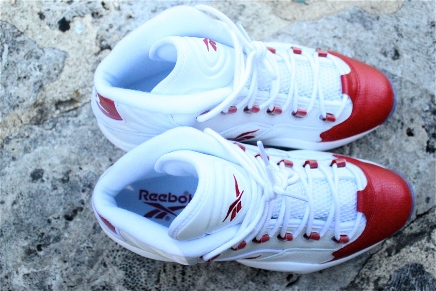 reebok question mid pearlized red