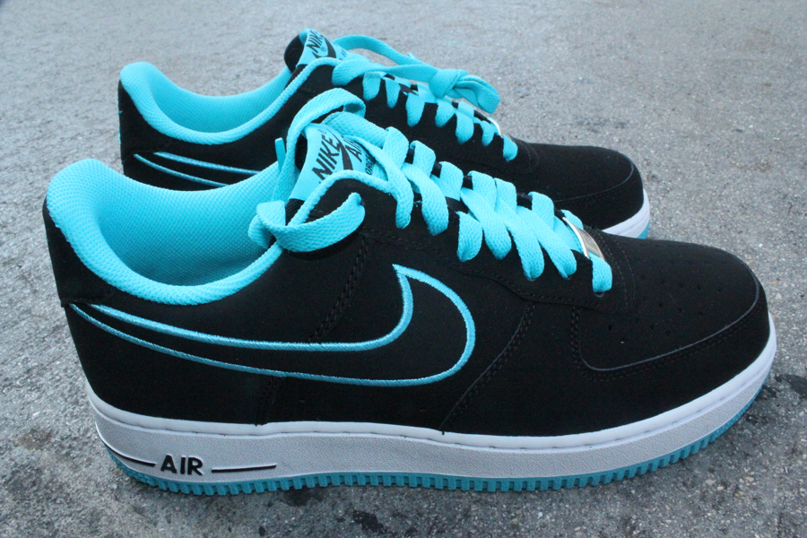 nike air force black and turquoise