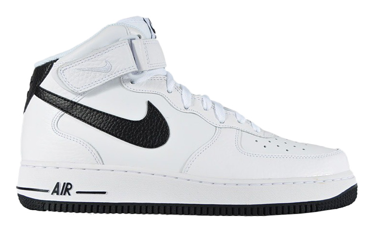 nike air force 1 mid black and white