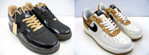 Nike Womens Air Force 1 Charles Barkley Black/Gold & White/Gold