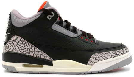 Air Jordan III (3) – Black / Cement Grey / Varsity Red Countdown Pack 2008 Retro