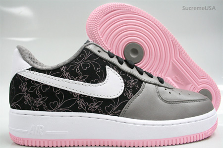 nike air force 1 grey and pink