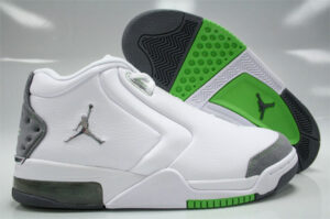 Jordan Big Fund White/Metallic Silver/Green Bean