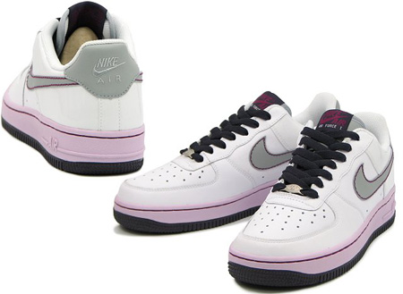 Nike Air Force 1 Womens White/Silver – Doll – Cave purple