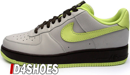 Nike Air Force 1 Womens Granite/Lime – Dark Cinder