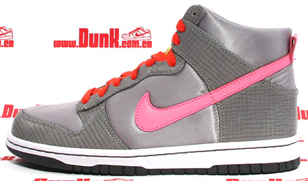 Nike WMNS Dunk High Premium – Medium Grey / Laser Pink