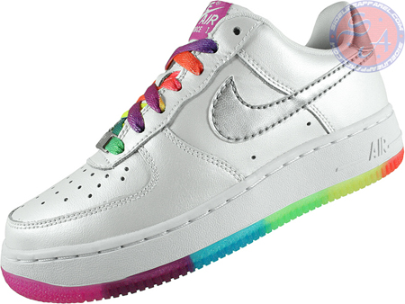 Nike Air Force 1 GS – White / Metallic Silver / Bright Fuchsia