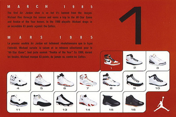 jordan shoe list by number