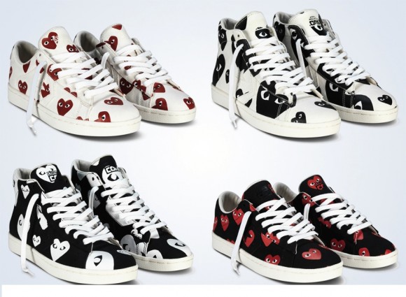 comme des garcons play x converse sneakers