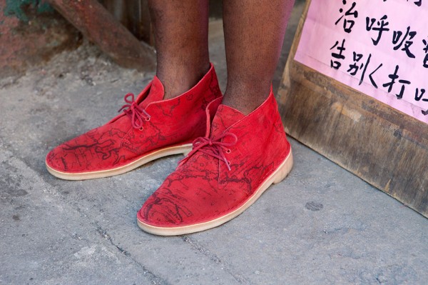 clarks wallabees red suede