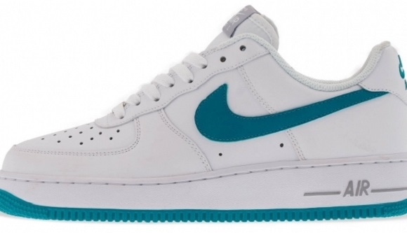 white and teal air force 1