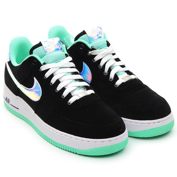 Nike Air Force 1 Low (Black/Green Glow 
