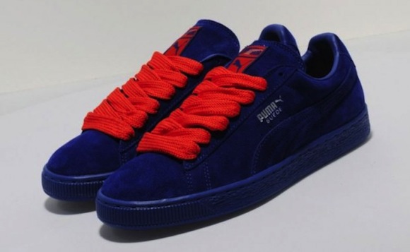 puma suede blue and red