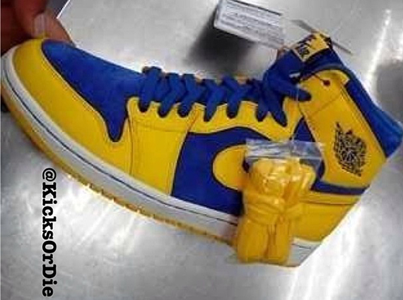 blue and yellow air jordans