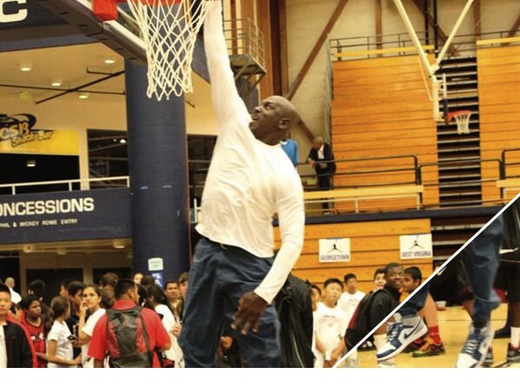 Michael Jordan, at age 50, Dunks in the Air Jordan 1 Mid “True Blue ...