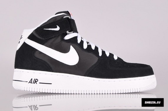 nike air force 1 mid 07 black and white