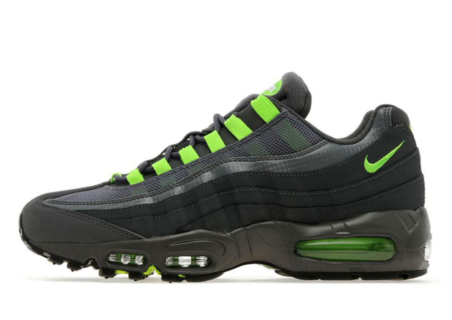 grey and lime green air max 95