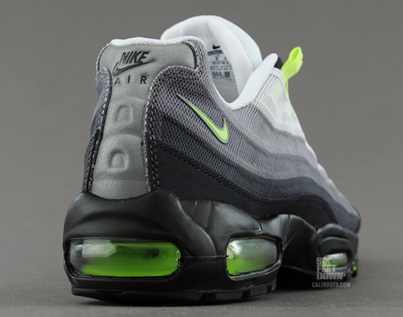 gray and lime green air max 95