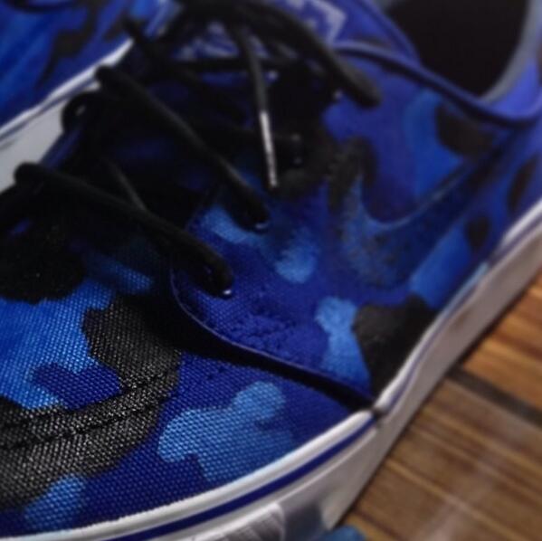 blue camo nike shoes