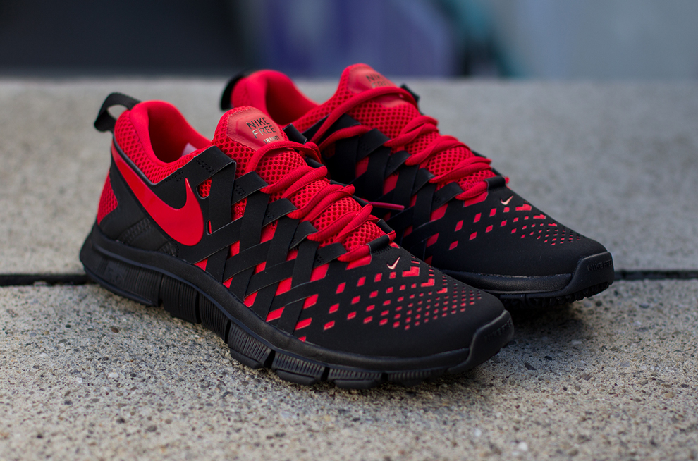 nike free red and black