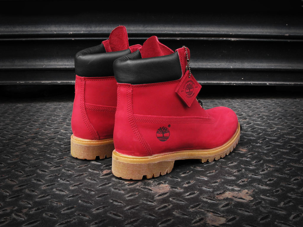 womens red timberland boots