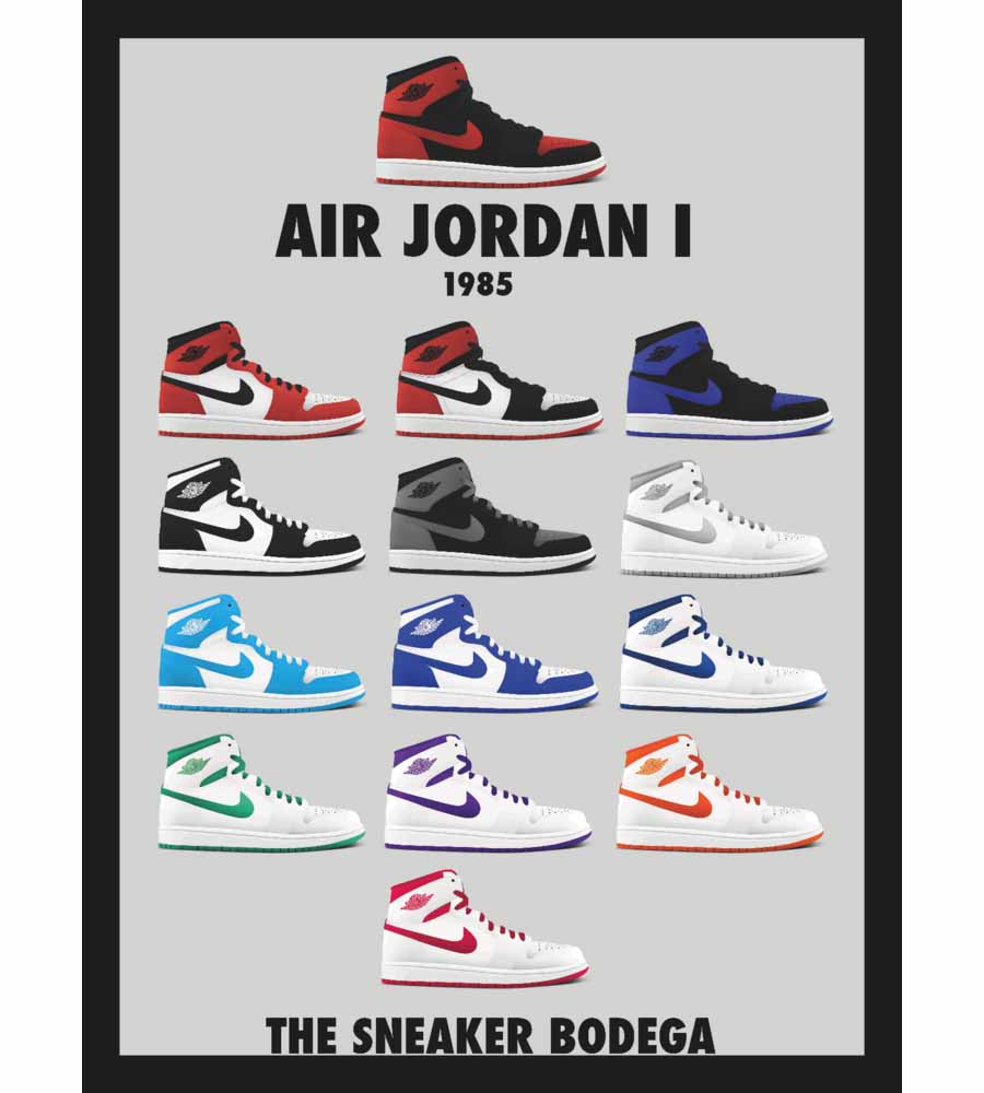 all jordan shoes ever made poster
