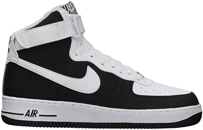 air force 1 black and white high