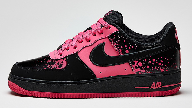 nike air force pink and black