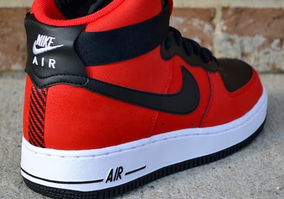 air force 1 high red and black