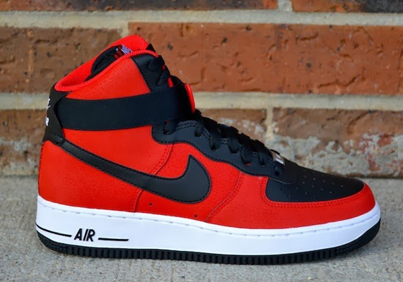 high top red and black nike