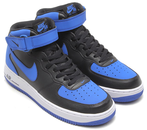 blue black and white air force 1 high top