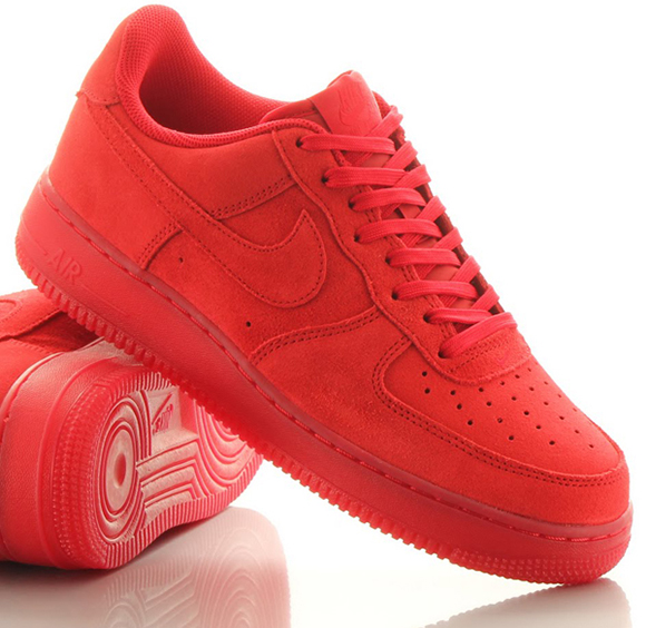 all red nike forces