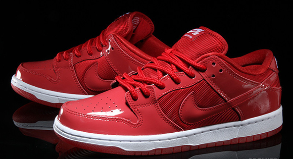 Nike SB Dunk Low 'Red Patent Leather 