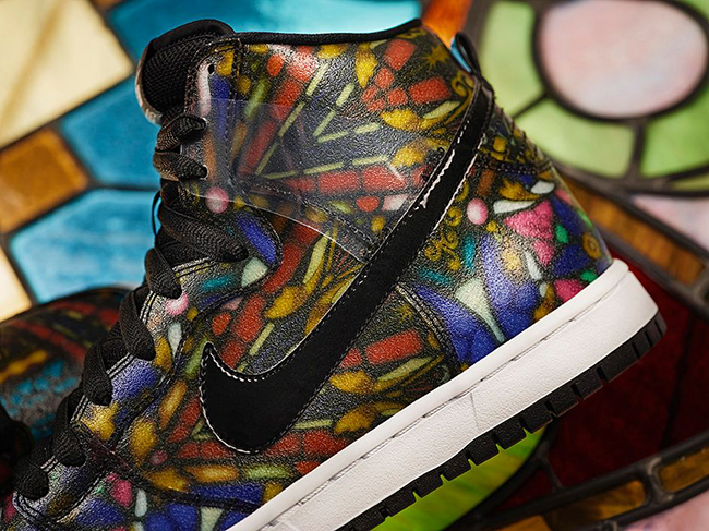 nike sb dunk high stained glass