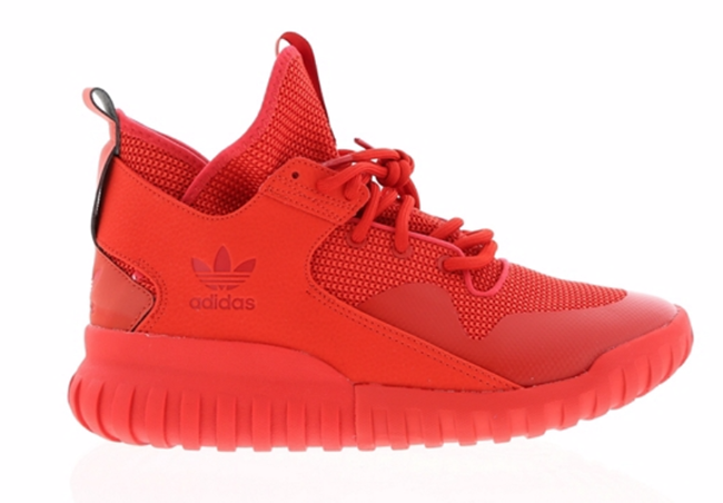 adidas tubular red on feet