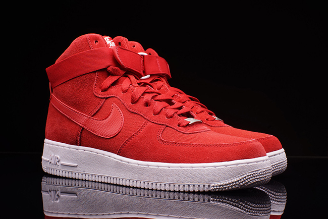 nike air force 1 high all red