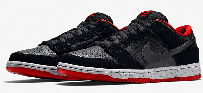nike dunk low black cement