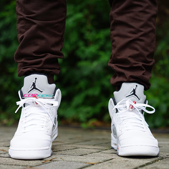 Supreme Air Jordan 5 White, SneakerFiles