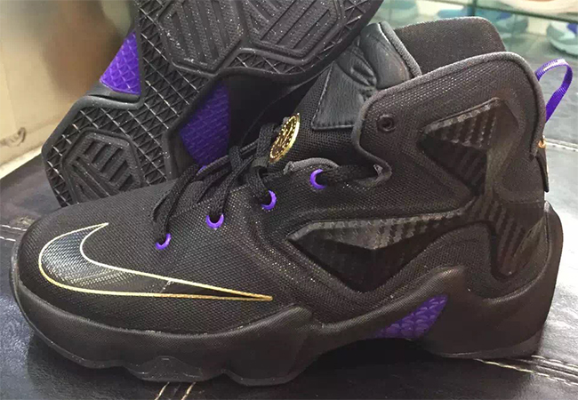 black purple and gold lebrons