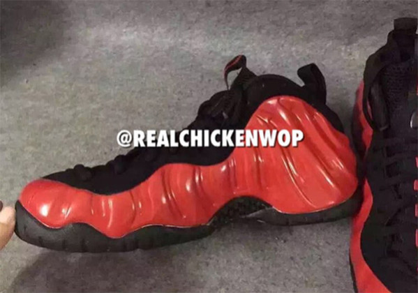 nike foamposite red and black