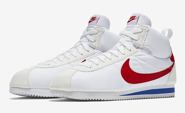 nike cortez white and blue