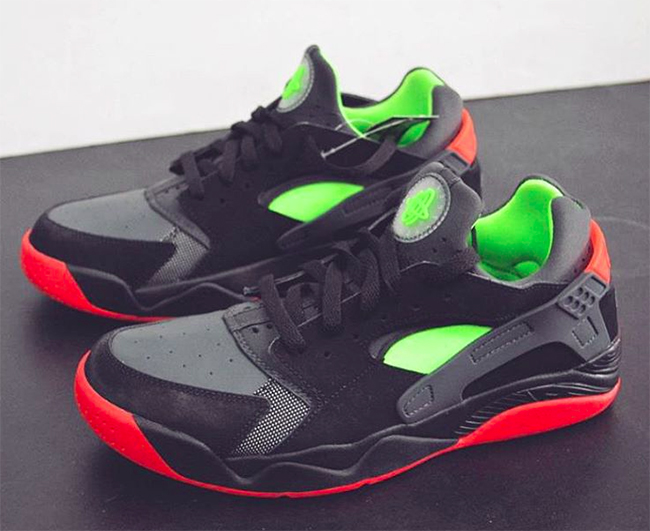 Nike Air Flight Huarache Low Black Red Green | SneakerFiles