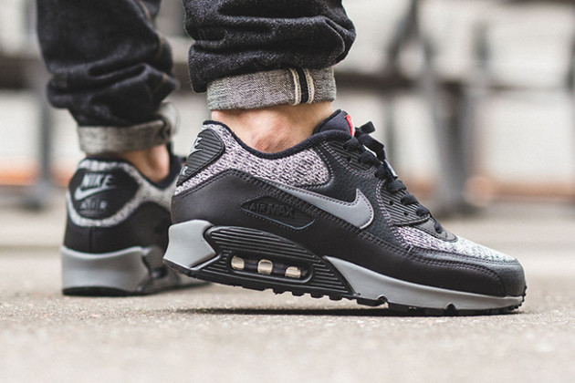 Nike Air Max 90 Essential Black Grey Red | SneakerFiles