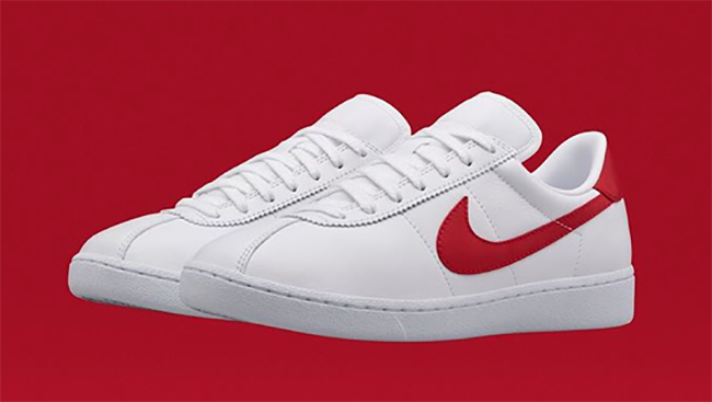 nike bruin low white red