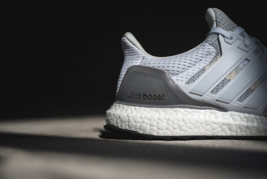 white and grey ultra boost