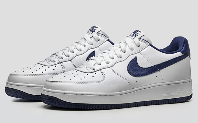 nike air force 1 white and navy blue