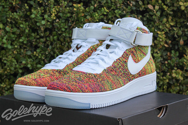air force 1 flyknit multicolor high